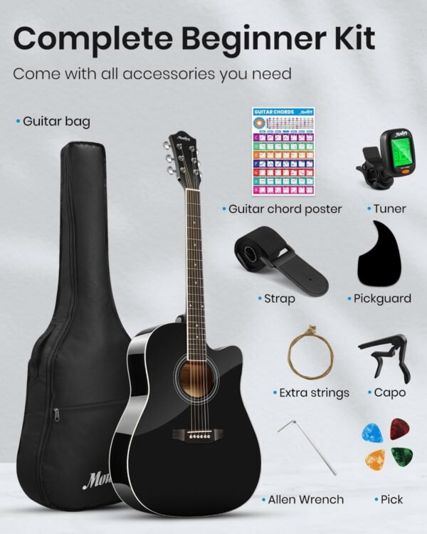 Moukey MK3000 Acoustic Guitar Beginner Bundle Review Moukey MK3000 Acoustic Guitar Beginner Bundle Review