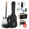 Donner 39 Inch Left-Handed Electric Guitar Kit Solid Body Black Lefty Beginner Set Full-Size with Amplifier Online Lesson Bag Digital Tuner Capo Strap String Cable Picks DST-100BL Donner 39 Inch Left-Handed Electric Guitar Kit Solid Body Black Lefty Beginner Set Full-Size with Amplifier Online Lesson Bag Digital Tuner Capo Strap String Cable Picks DST-100BL