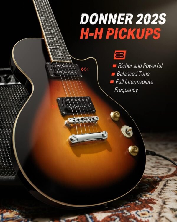 Donner DL-124S Electric Guitar Beginner Kit Review Sunburst Donner DL-124S Electric Guitar Beginner Kit Review Sunburst