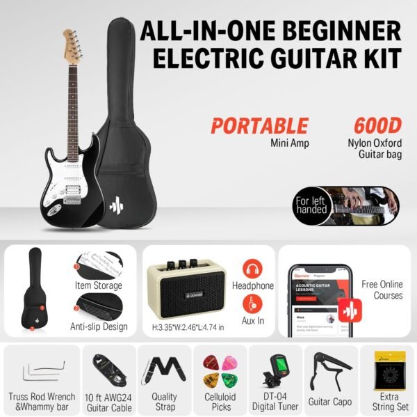 Donner DST-100BL Left-Handed Electric Guitar Kit Review Donner DST-100BL Left-Handed Electric Guitar Kit Review