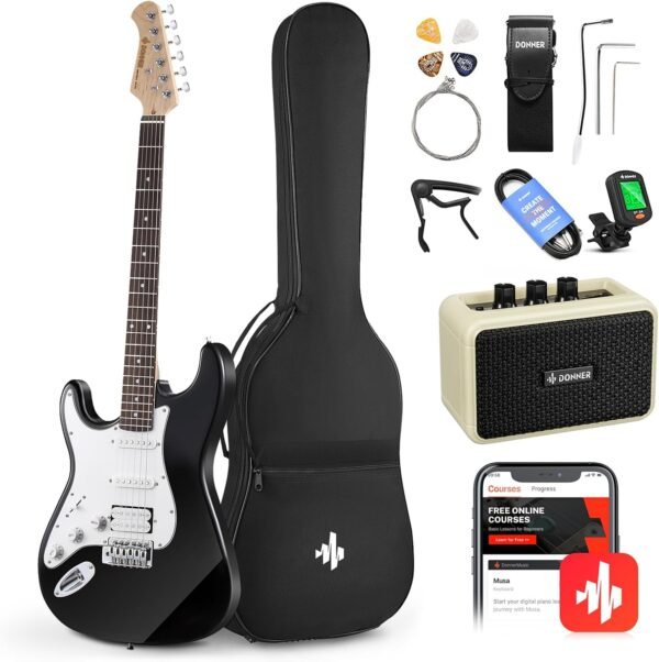 Donner DST-100BL Left-Handed Electric Guitar Kit Review Donner DST-100BL Left-Handed Electric Guitar Kit Review