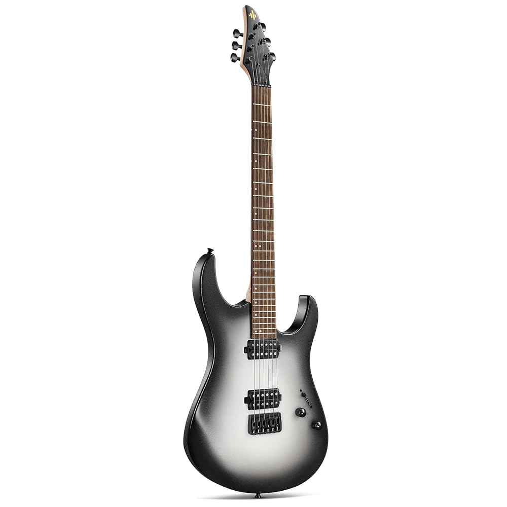 Donner Solid Body Electric Guitar, 39 Inch Metal Electric Guitar Beginner Kits with Bag, Strings, Strap, Cable, Strings Dampener for Rock Music Lover, DMT-100 (Gradient Black)