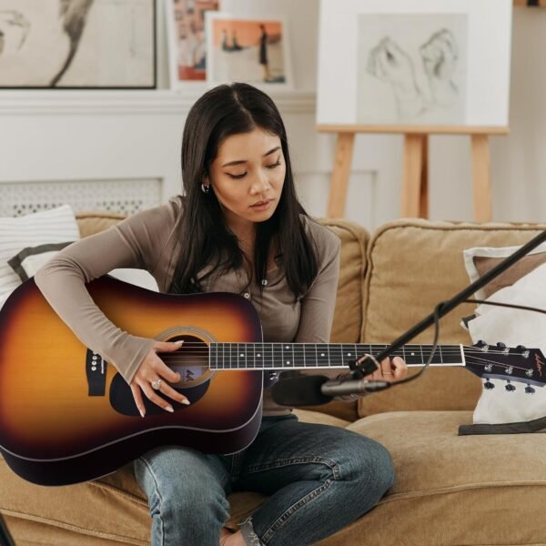 ADM Dreadnought Acoustic Guitar Kit Review Best Beginner Bundle with Free Lesson Sunburst ADM Dreadnought Acoustic Guitar Kit Review Best Beginner Bundle with Free Lesson Sunburst