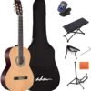 ADM Full Size Classical Nylon Strings Acoustic Guitar 29 x 75x 50mm Classic Guitarra Starter Bundle for Adult with Free Lessons, Gig Bag, Tuner, Footstool, Kids Student Beginner... ADM Full Size Classical Nylon Strings Acoustic Guitar 29 x 75x 50mm Classic Guitarra Starter Bundle for Adult with Free Lessons, Gig Bag, Tuner, Footstool, Kids Student Beginner...