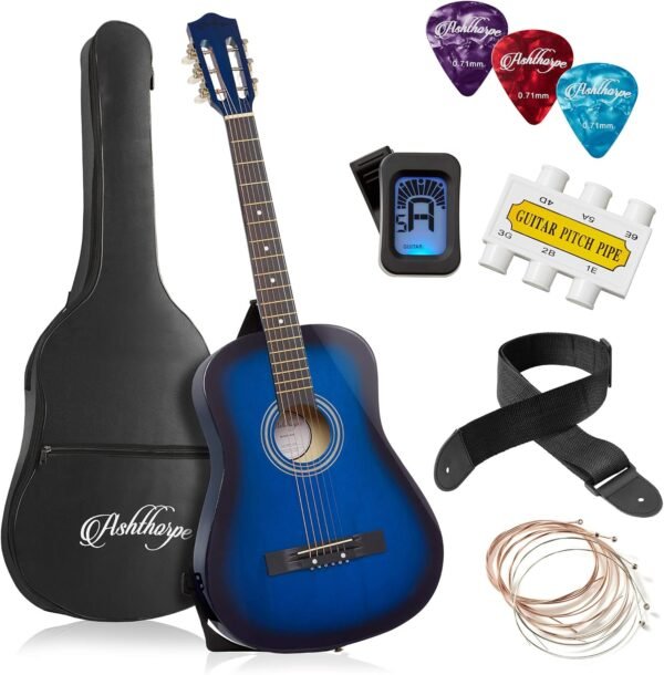Ashthorpe 38 Inch Acoustic Guitar Beginner Kit Review Perfect Starter Bundle and Sound Quality Ashthorpe 38 Inch Acoustic Guitar Beginner Kit Review Perfect Starter Bundle and Sound Quality