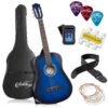 Ashthorpe 38-inch Beginner Acoustic Guitar Package (Blue), Basic Starter Kit w/Gig Bag, Strings, Strap, Tuner, Pitch Pipe, Picks Ashthorpe 38-inch Beginner Acoustic Guitar Package (Blue), Basic Starter Kit w/Gig Bag, Strings, Strap, Tuner, Pitch Pipe, Picks