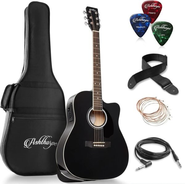 Ashthorpe Acoustic-Electric Guitar Full-Size Dreadnought Review with Premium Tonewoods Ashthorpe Acoustic-Electric Guitar Full-Size Dreadnought Review with Premium Tonewoods