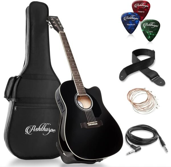 Ashthorpe Acoustic-Electric Guitar Review Full-Size Thinline Cutaway Package Insights Ashthorpe Acoustic-Electric Guitar Review Full-Size Thinline Cutaway Package Insights