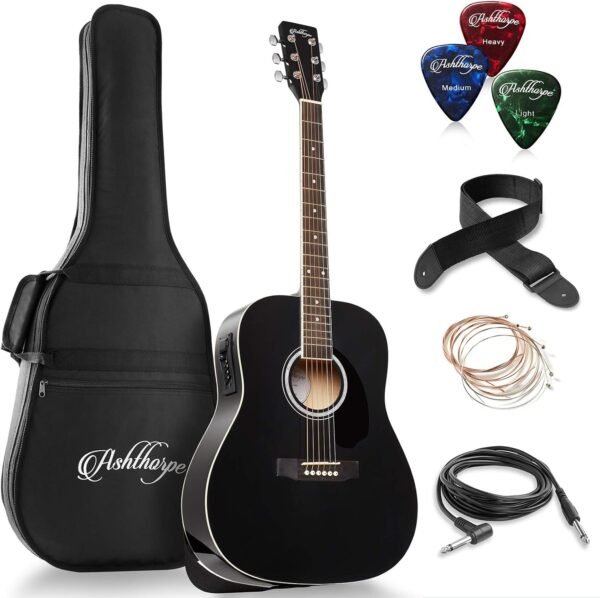 Ashthorpe Full-Size Dreadnought Acoustic-Electric Guitar Review with Premium Tonewoods and Features Ashthorpe Full-Size Dreadnought Acoustic-Electric Guitar Review with Premium Tonewoods and Features