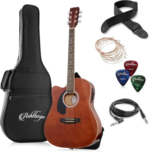 Ashthorpe Left-Handed Acoustic-Electric Guitar Review Full-Size Dreadnought Bundle Insights Ashthorpe Left-Handed Acoustic-Electric Guitar Review Full-Size Dreadnought Bundle Insights