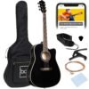 Best Choice Products 41in Beginner Acoustic Guitar Full Size All Wood Cutaway Guitar Starter Set w/Case, Strap, Capo, Strings, Picks - Black Best Choice Products 41in Beginner Acoustic Guitar Full Size All Wood Cutaway Guitar Starter Set w/Case, Strap, Capo, Strings, Picks - Black