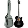 Best Choice Products Acoustic Electric Bass Guitar, Full Size 4 String, Fretted Bass Guitar w/Padded Gig Bag - Black Best Choice Products Acoustic Electric Bass Guitar, Full Size 4 String, Fretted Bass Guitar w/Padded Gig Bag - Black