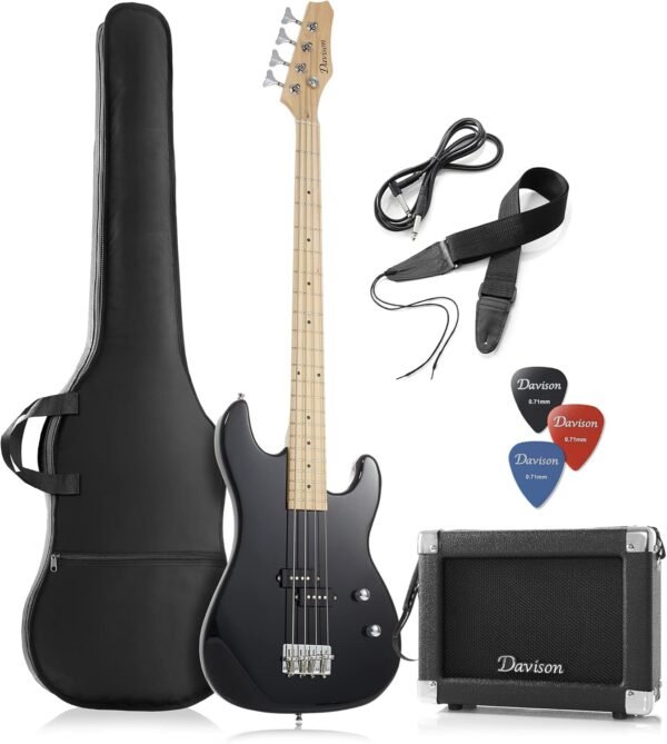 Davison Guitars Full Size Electric Bass Review with 15W Amp Beginner Kit Davison Guitars Full Size Electric Bass Review with 15W Amp Beginner Kit