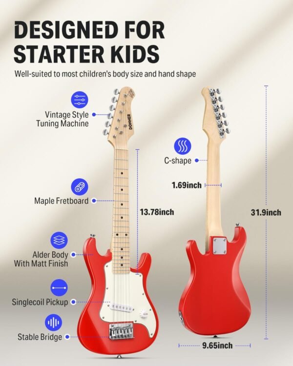 Donner 30 Inch Kids Electric Guitar Beginner Kit Review Perfect for Young Starters Donner 30 Inch Kids Electric Guitar Beginner Kit Review Perfect for Young Starters