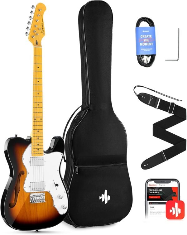 Donner 39 Inch Jazz Electric Guitar Review H H Pickups Sunburst Model Insight Donner 39 Inch Jazz Electric Guitar Review H H Pickups Sunburst Model Insight
