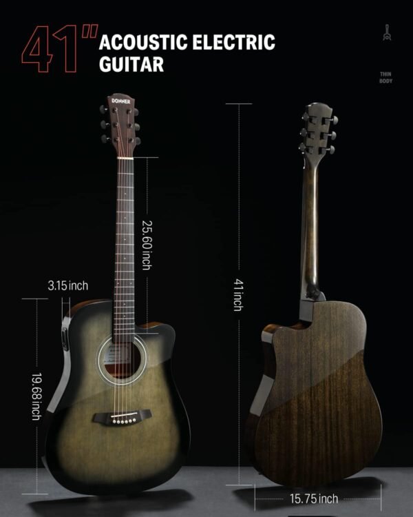 Donner 41 Inch Acoustic Electric Guitar Review Complete Beginner Kit with Amplifier Donner 41 Inch Acoustic Electric Guitar Review Complete Beginner Kit with Amplifier