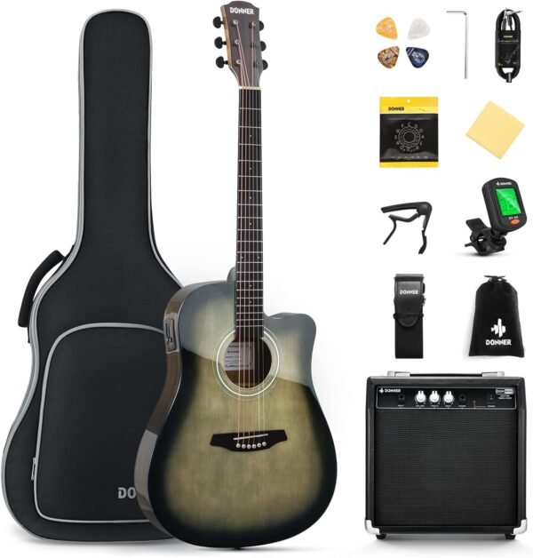 Donner 41 Inch Acoustic Electric Guitar Review Complete Beginner Kit with Amplifier Donner 41 Inch Acoustic Electric Guitar Review Complete Beginner Kit with Amplifier