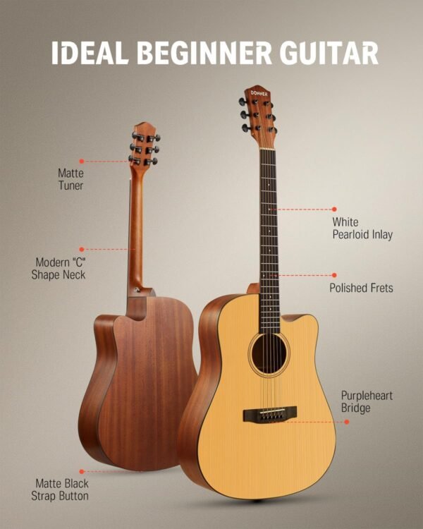 Donner 41 Inch Acoustic Guitar Bundle Review Best Beginner Steel String Kit Donner 41 Inch Acoustic Guitar Bundle Review Best Beginner Steel String Kit