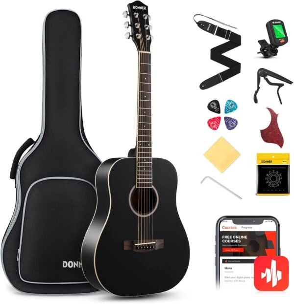 Donner Acoustic Guitar 36 Inch Dreadnought Review Best Beginner Bundle Kit Donner Acoustic Guitar 36 Inch Dreadnought Review Best Beginner Bundle Kit