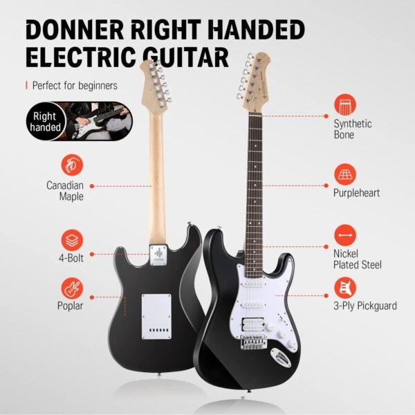 Donner DST-100B Electric Guitar Beginner Kit Review Complete Starter Bundle Insights Donner DST-100B Electric Guitar Beginner Kit Review Complete Starter Bundle Insights