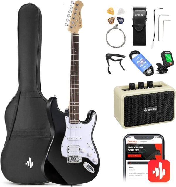 Donner DST-100B Electric Guitar Beginner Kit Review Complete Starter Bundle Insights Donner DST-100B Electric Guitar Beginner Kit Review Complete Starter Bundle Insights