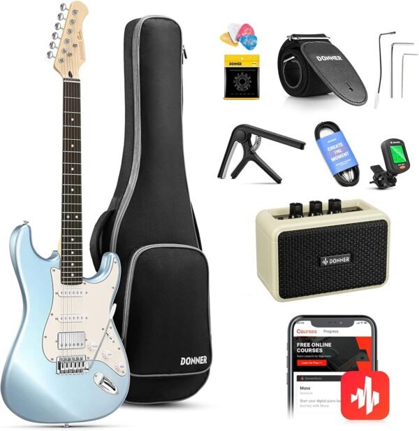 Donner DST-152 Electric Guitar Kit Review Best Beginner HSS Pickup Guitar Set Donner DST-152 Electric Guitar Kit Review Best Beginner HSS Pickup Guitar Set