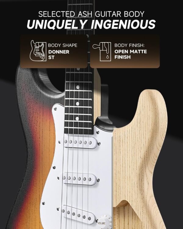 Donner DST-80 Electric Guitar Kit Review Complete Beginner Package with Amp and Accessories