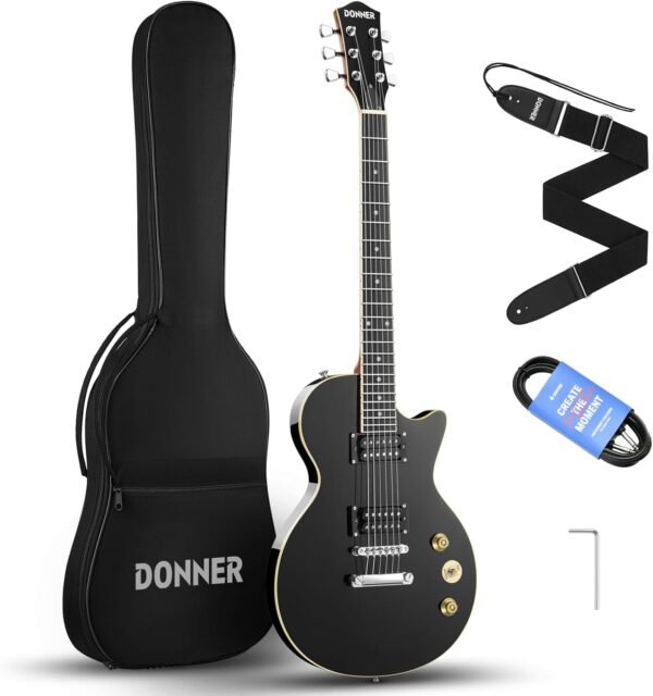 Donner Full-Size Electric Guitar Kit Black Review Best Beginner Solid Body Guitar Donner Full-Size Electric Guitar Kit Black Review Best Beginner Solid Body Guitar
