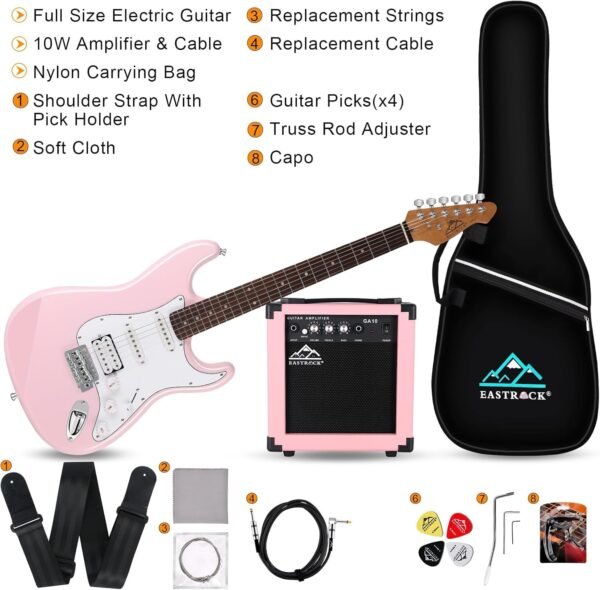 EASTROCK 39 Inch Electric Guitar Kit Review Best Starter Package for Beginners EASTROCK 39 Inch Electric Guitar Kit Review Best Starter Package for Beginners