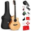 Electric Acoustic Guitar 3/4 Size - 36 Inch Acoustic Electric Guitar Cutaway Acustica Guitarra Bundle for Beginners and Students, Spruce Top, Guitarra Electro Acustica by Vangoa Electric Acoustic Guitar 3/4 Size - 36 Inch Acoustic Electric Guitar Cutaway Acustica Guitarra Bundle for Beginners and Students, Spruce Top, Guitarra Electro Acustica by Vangoa