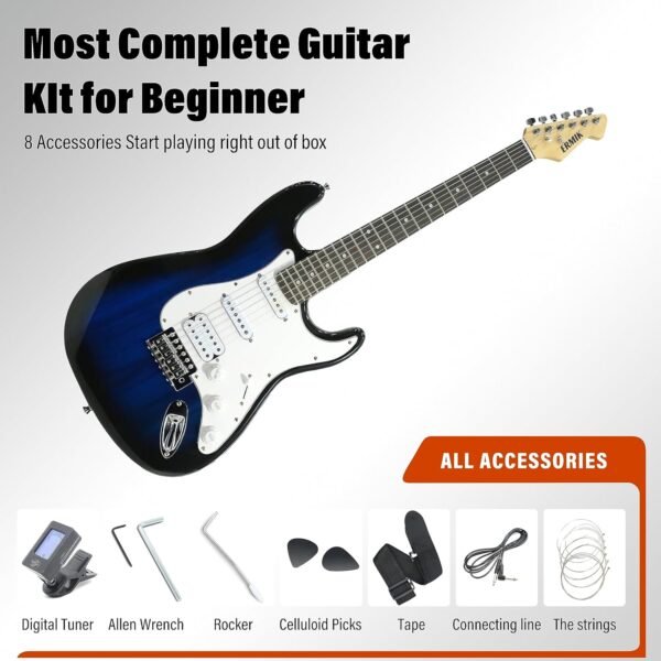 Ermik Electric Guitar Kit Review Best Beginner Full Size 39 Inch HSS Pickups Ermik Electric Guitar Kit Review Best Beginner Full Size 39 Inch HSS Pickups
