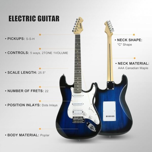 Ermik Electric Guitar Kit Review Best Beginner Full Size 39 Inch HSS Pickups Ermik Electric Guitar Kit Review Best Beginner Full Size 39 Inch HSS Pickups