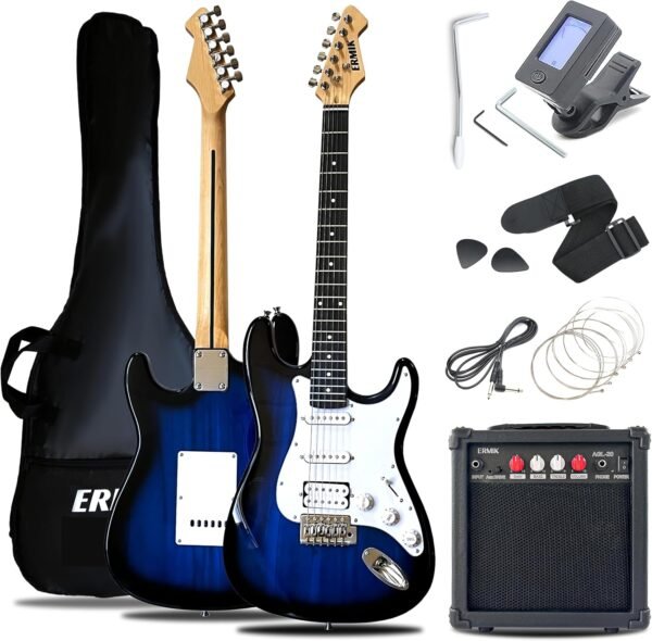 Ermik Electric Guitar Kit Review Best Beginner Full Size 39 Inch HSS Pickups Ermik Electric Guitar Kit Review Best Beginner Full Size 39 Inch HSS Pickups