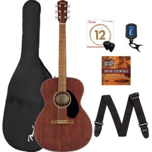 Fender CC-60S Solid Top Concert Size Acoustic Guitar Bundle with Gig Bag, Tuner, Strap, Strings, Picks, Fender Play Online Lessons, and Austin Bazaar Instructional DVD - Mahogany Fender CC-60S Solid Top Concert Size Acoustic Guitar Bundle with Gig Bag, Tuner, Strap, Strings, Picks, Fender Play Online Lessons, and Austin Bazaar Instructional DVD - Mahogany