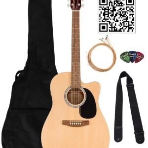Fender Dreadnought Acoustic-Electric Guitar - Natural Bundle with Gig Bag, Strap, Strings, Picks, and Austin Bazaar Instructional Video Fender Dreadnought Acoustic-Electric Guitar - Natural Bundle with Gig Bag, Strap, Strings, Picks, and Austin Bazaar Instructional Video