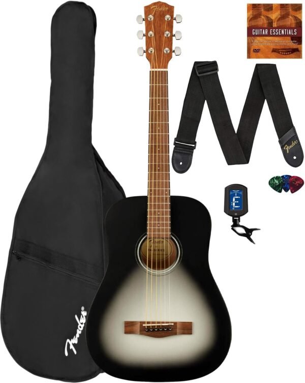 Fender FA-15 3/4-Scale Kids Steel String Acoustic Guitar - Moonlight Burst Bundle with Gig Bag, Tuner, Strap, Picks, Fender Play Online Lessons, and Austin Bazaar Instructional DVD Fender FA-15 3/4-Scale Kids Steel String Acoustic Guitar - Moonlight Burst Bundle with Gig Bag, Tuner, Strap, Picks, Fender Play Online Lessons, and Austin Bazaar Instructional DVD