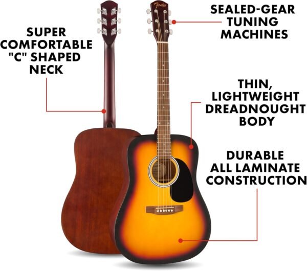 Fender FA-25 Acoustic Guitar Review Best Beginner Dreadnought with Free Lessons Fender FA-25 Acoustic Guitar Review Best Beginner Dreadnought with Free Lessons