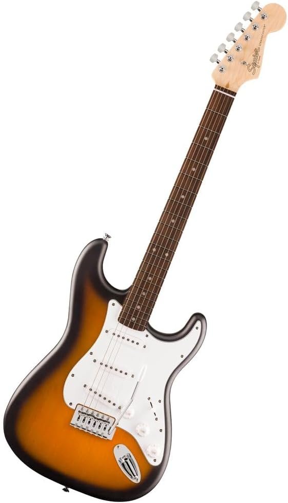 Fender Squier Debut Series Stratocaster Electric Guitar, Beginner Guitar, with 2-Year Warranty, Includes Free Lessons, 2-Color Sunburst with Matte Finish Fender Squier Debut Series Stratocaster Electric Guitar, Beginner Guitar, with 2-Year Warranty, Includes Free Lessons, 2-Color Sunburst with Matte Finish