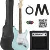 Fender Squier Stratocaster Electric Guitar - Daphne Blue Bundle with Amplifier, Gig Bag, Cable, Strap, Picks, and Austin Bazaar Instructional Video Fender Squier Stratocaster Electric Guitar - Daphne Blue Bundle with Amplifier, Gig Bag, Cable, Strap, Picks, and Austin Bazaar Instructional Video