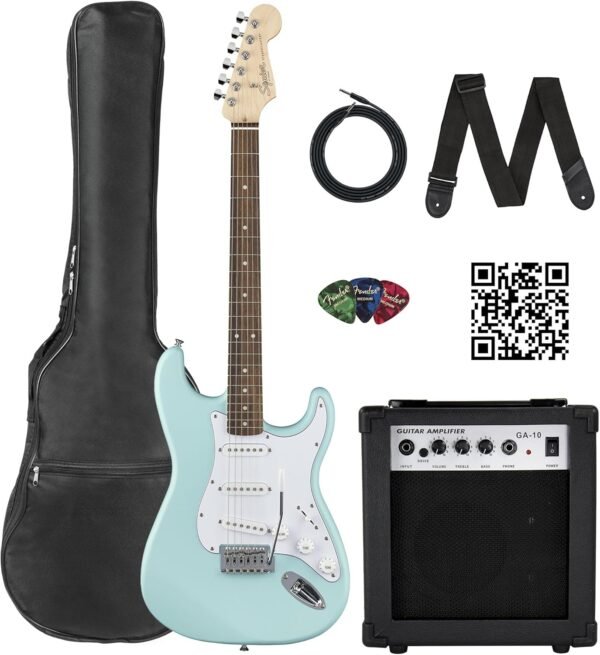 Fender Squier Stratocaster Electric Guitar Review Complete Daphne Blue Bundle Insights Fender Squier Stratocaster Electric Guitar Review Complete Daphne Blue Bundle Insights