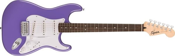 Fender Squire Sonic Stratocaster Electric Guitar, Ultraviolet, Laurel Fingerboard, White Pickguard Fender Squire Sonic Stratocaster Electric Guitar, Ultraviolet, Laurel Fingerboard, White Pickguard