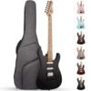 Fesley 39" Electric Guitar, Full Size Solid Body Electric Guitars For Beginner, ST Style, Maple Neck/Fretboard, Electric Guitar Kit With HSS Pickup, Gig Bag, Matte, Morandi Black Fesley 39" Electric Guitar, Full Size Solid Body Electric Guitars For Beginner, ST Style, Maple Neck/Fretboard, Electric Guitar Kit With HSS Pickup, Gig Bag, Matte, Morandi Black