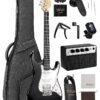 Fesley 39 Inch Electric Guitar: Beginner Electric Guitar Kit with HSS Pickup, Full Size Solid Body Guitar Starter Set with Amplifier, Bag, Strap, String, Cable, Picks, FST100,... Fesley 39 Inch Electric Guitar: Beginner Electric Guitar Kit with HSS Pickup, Full Size Solid Body Guitar Starter Set with Amplifier, Bag, Strap, String, Cable, Picks, FST100,...