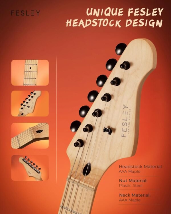Fesley Electric Guitar Review Best Solid Body HSS Beginner Kit Morandi Black Fesley Electric Guitar Review Best Solid Body HSS Beginner Kit Morandi Black