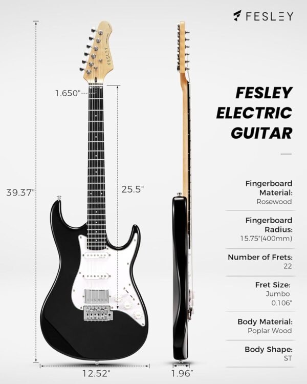 Fesley FST100 Beginner Electric Guitar Kit Review Complete Starter Set with Amp Fesley FST100 Beginner Electric Guitar Kit Review Complete Starter Set with Amp