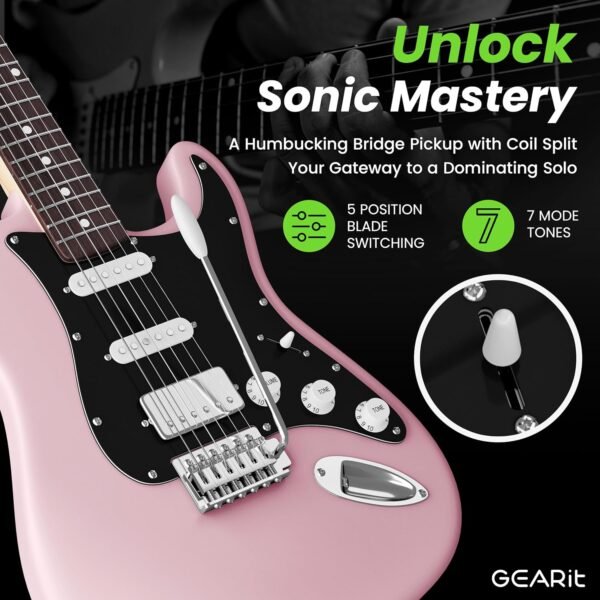 GEARit GI-150 Canyon Electric Guitar Kit Review with Bluetooth Amp and HSS Pickup GEARit GI-150 Canyon Electric Guitar Kit Review with Bluetooth Amp and HSS Pickup