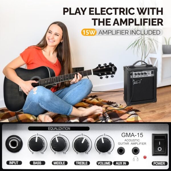 GLARRY Acoustic Electric Guitar AEG Black 70 Review Perfect Beginner Kit with Amp GLARRY Acoustic Electric Guitar AEG Black 70 Review Perfect Beginner Kit with Amp