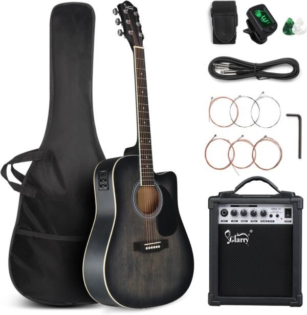 GLARRY Acoustic Electric Guitar AEG Black 70 Review Perfect Beginner Kit with Amp GLARRY Acoustic Electric Guitar AEG Black 70 Review Perfect Beginner Kit with Amp