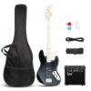 GLARRY Bass Guitar Full Size 4 String Exquisite Stylish Bass with Guitar Bag Power Line and Wrench Tool (Blue, With AMP) GLARRY Bass Guitar Full Size 4 String Exquisite Stylish Bass with Guitar Bag Power Line and Wrench Tool (Blue, With AMP)