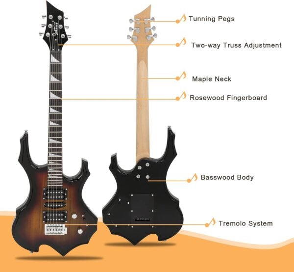 Glarry Electric Guitar Sunset Review Best Beginner Kit with HSH Pickups and Tremolo Glarry Electric Guitar Sunset Review Best Beginner Kit with HSH Pickups and Tremolo